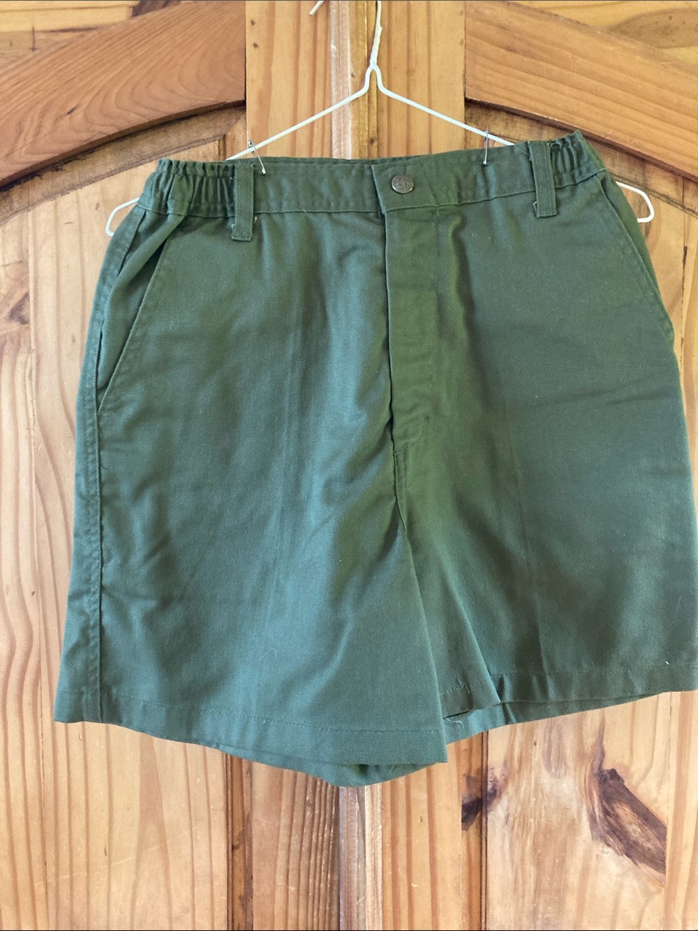 Boys Boy Scouts of America green uniform shorts size 16